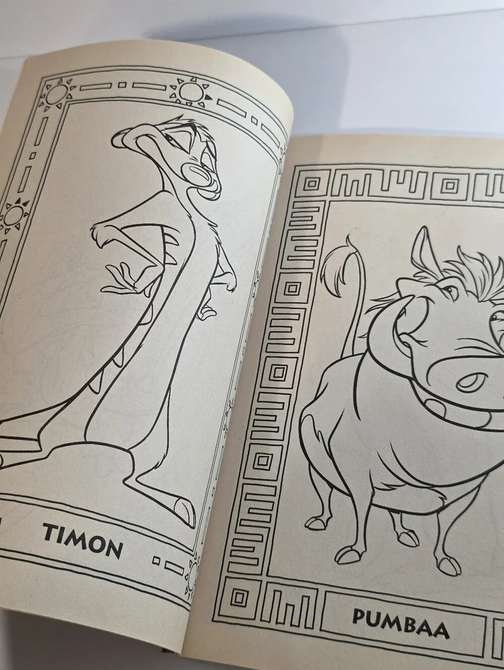 Vintage Disney The Lion King Giant Color Activity Book Golden 1994 Simba Nala